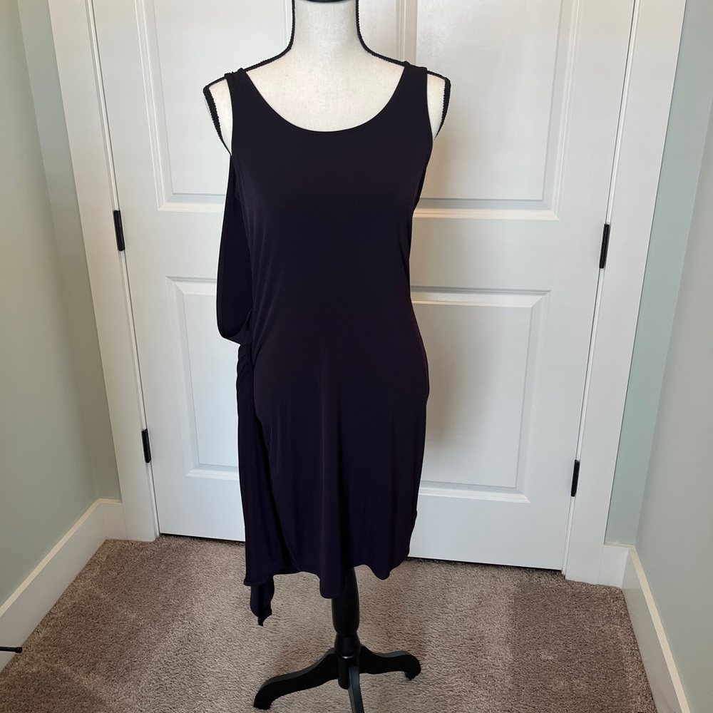 Michael Kors Purple Asymmetrical Sheath Dress
